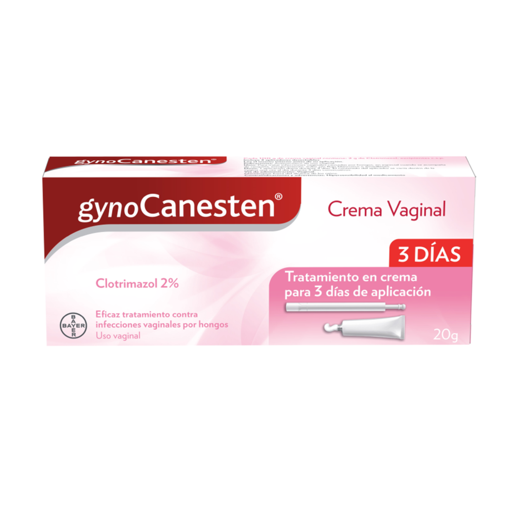 GynoCanesten Crema Vaginal Clotrimazol 2 Tubo X 20 Gramos Y 3