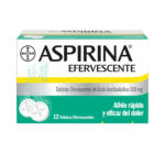 Aspirina® Efervescente Ácido Acetilsalicílico 500mg Caja x 12 Tabletas Efervescentes Reg. San. INVIMA 2010M-0010693