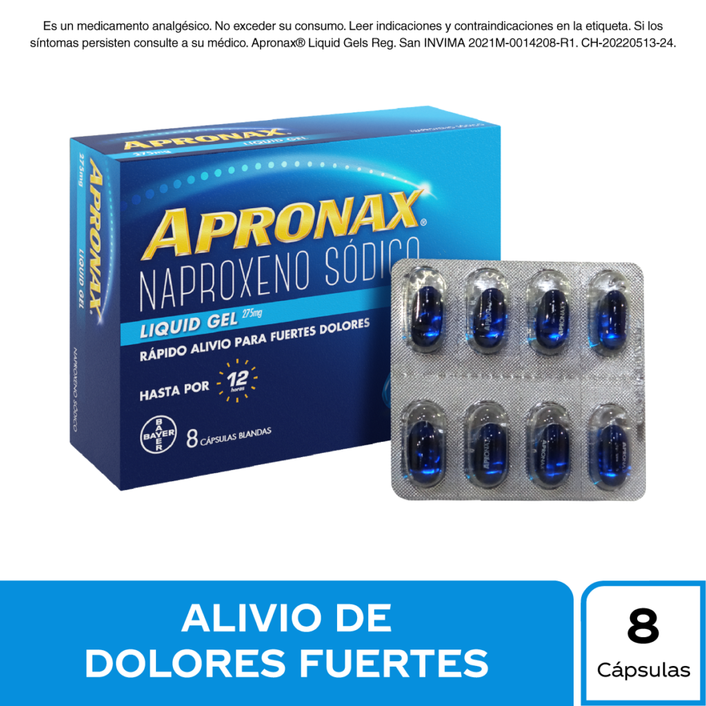 Apronax® Analgésico Antipirético Que Alivia Fuertes Dolores Naproxeno Sódico 275 Mg 16 3913