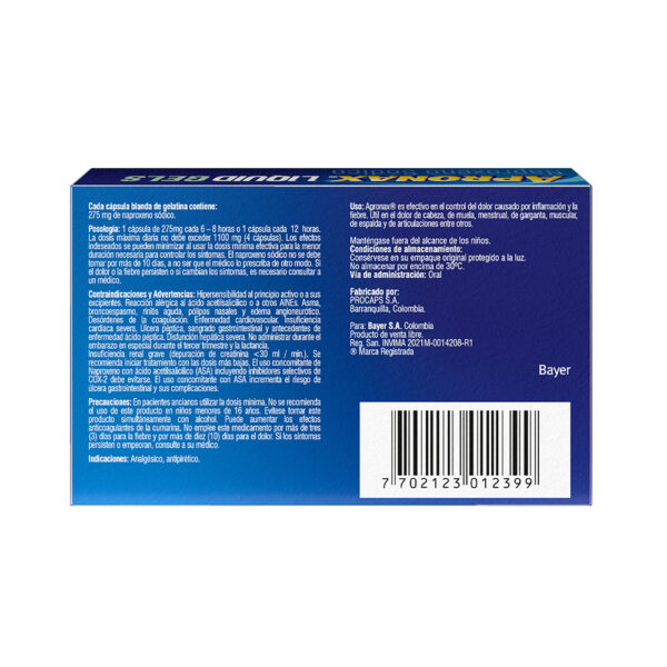 Apronax Liquida 275mgx4capsulas - Imagen 3